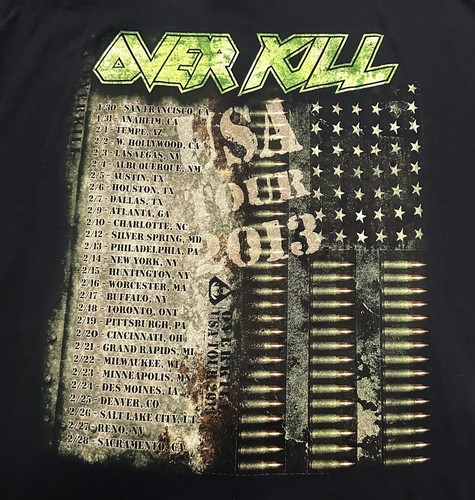 Overkill concert shirt 2013 - overkill,