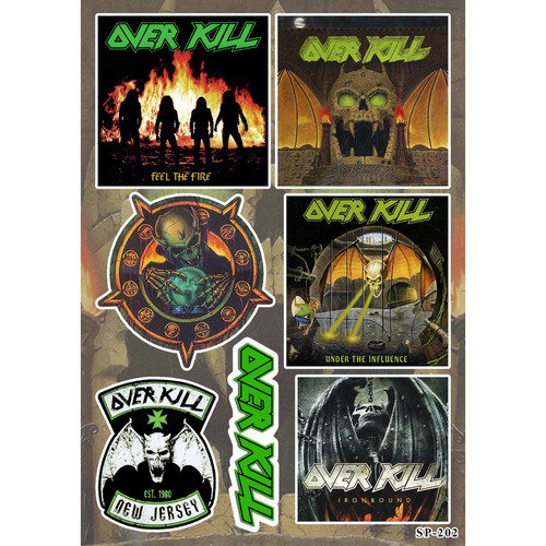 Overkill albums stickers - overkill,